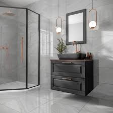 Feature tiles and splashback tiles. Marsden Light Grey Polished Glazed Porcelain Wall Floor Tile 300x600mm Verona Group
