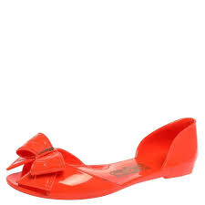 Salvatore Ferragamo Orange Jelly Bow Flats Size 40 5 Salvatore Ferragamo Tlc