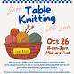 Table knitting workshop event image