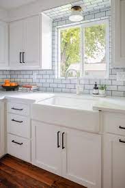 Subway tile can give a kitchen a classic vibe in a snap. Light Blue Subway Tile Kitchen Backsplash Transitional Kitchen Boise By Fireclay Tile Houzz Au