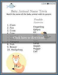 Why are these baby animals happy? Printable Baby Trivia Games To Liven Up Any Shower Lovetoknow