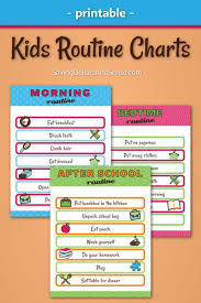 Free Kids Routine Chart Printables 24 7 Moms