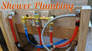 For moen shower valves, you can connect to the water line using pex tubing or copper pipes. Shower Plumbing Beginning From This Morning