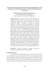 In the speech friday, duterte said he will pay the consequences if any soldiers are accused of abuses. Pdf How Duterte States His View On The Philippines And Other Countries Relation A Discursive Strategy Analysis