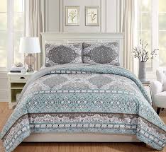 We a family run company, providing good quality products in a professional way. Buy Mk Home 2pc Twin Twin Xl Bedspread Coverlet Set Floral Aqua Blue Grey White Taupe New Online In Indonesia B07mp7t5r8