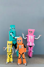 Iron man 4 costume helmet diy: Diy Robot Family Costume Tell Love And Party