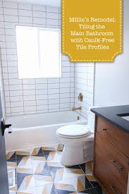 With this type of tub surround, drywall or trim pieces will likely have to be added over the lip to cover it up. Millie S Remodel How To Tile A Shower Tub Surround And Never Replace Caulk Again Pretty Handy Girl