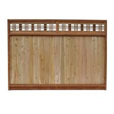 6 Ft X 8 Ft Western Red Cedar Horizontal Lattice Top Fence Panel Model 54111 Store Sku 845573 Write Fence Panels Fence With Lattice Top Lattice Fence
