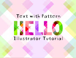 Patterned Text Clipping Mask Illustrator Tutorials Illustrator Tutorials For Beginners Clipping Masks