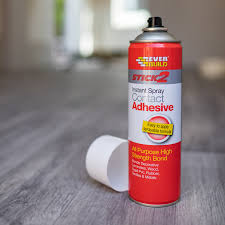 Spray contact cement helps you glue carpet in hard to reach places like pontoon console carpet. Stick2 Contact Adhesive 500ml Spray