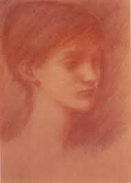Study of a head of a girl by Sir Edward Coley Burne-Jones, Bt ARA 1933-1898