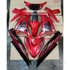 Coverset lc135 v1 set hly stripe ready to paste only rm2. Coverset Lc135 Red Chrome V2 V3 V4 Ad Motor Sparepart Facebook