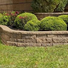 Pavestone Rockwall 17 5 In X 7 In X 6 In Pecan Concrete Retaining Wall Block 79824 Landscaping Retaining Walls Backyard Landscaping Concrete Retaining Walls