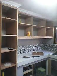 a very simple dirty kitchen cabinet set