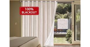 How to choose the right window treatments for wide windows. 100 Blackout Curtains Linen Look Blockout Curtain Draperies Extra Wide Bedroom Living Room Window Curtain Drapes 1 Piece Natural Matt Blatt