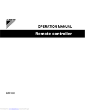 Improper installation work may result in leakage, electric shocks or fire hazards. Daikin Brc1d61 Manuals Manualslib