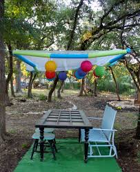 How to build a retractable canopy. Diy Dollar Store Party Canopy Cover Morena S Corner
