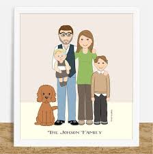 Custom Family Portrait Family Drawing Custom Family Illustration Personalized Family Gifts For Mom Family Art Unique Gift Ideas