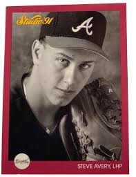 1991 Studio Baseball Card # 141 Steve Avery Atlanta Braves