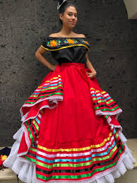 Black Mexican Skirt One Size Fits Most 100cm Mexican Traditional Clothing Mexican Dresses Traditional Mexican Dress