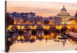 Peters is another perk st. Amazon Com St Peter S Basilica River Tober Vatican City Italy Europe Canvas Wall Art Print 36 X24 X1 25 Posters Prints