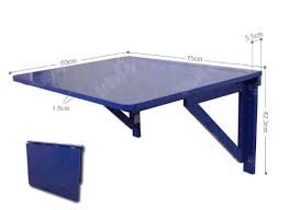Sobuy Fwt05 B Table Murale Rabattable Pliable En Bois 75 60cm Table De Cuisine A Rabat Bleu Am Table Murale Table Murale Rabattable Table De Cuisine Pliante