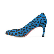 Black And White Cow Print Heels Kura Azure Blue White Cow Print White Brown Black Designer 3 Inch Dura Heidi Kimura Art Llc Womens Shoes High Heels Heels Blue High Heel Shoes