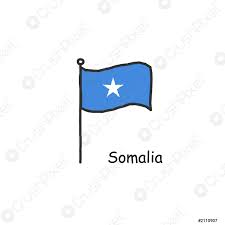 Länderflaggen (übersicht aller 254 flaggen) diese liste enthält auch die flaggen abhängiger gebiete und nicht vollständig anerkannter länder. Hand Gezeichnet Skizzenhaft Somalia Flagge Auf Dem Fahnenmast Farbe Flagge Stock Vektorgrafi Crushpixel