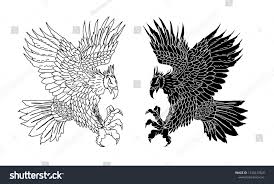 Black And White Eagle Tattoo Designs Black White Eagle Tattoo Isolate Vectorhand Stock Vector Royalty Free 1134517829 Native American Eagle Tattoo Eagle Tattoo Native American Tattoos