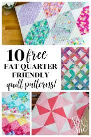 10 Free Fat Quarter Friendly Quilt Patterns Sewcanshe Free Sewing Patterns Tutorials