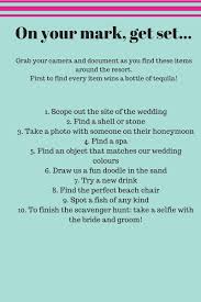 A Destination Wedding Scavenger Hunt Weddingvacations Com Wedding Scavenger Hunts Wedding Destination Wedding