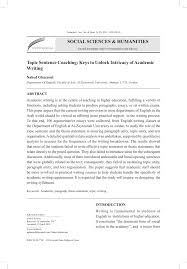 When & how to write a thesis. Pdf Topic Sentence Coaching Keys To Unlock The Intricacy Of English Language