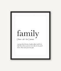 Art De Mur De Famille Definition De Famille Art De Etsy Art Mural De Famille Ecritures Murales Definition De L Art