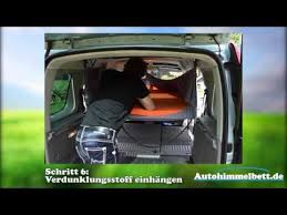 Renault Kangoo Als Minicamper Schlafen Im Auto Ganz Einfach Mit Unserem Autohimmelbett Camper Autos Camping