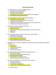 Komnas ham merupakan suatu organisasi yang dibentuk dengan tujuan. Soal Revolusi Amerika Plus Jawaban