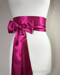 Magenta Satin Sash Magenta Sash Obi Sash Belt By Satinswank Pink Sash Satin Sash Bridesmaid Dresses