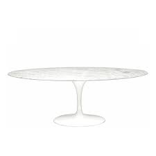 Tulip 48 oval marble coffee table with black base. Eero Saarinen Tulip Table A Steelform Design Classic
