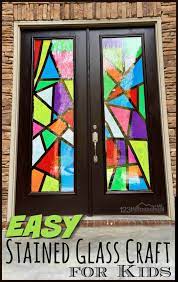 Stained Glass Window Craft For Kids Glass Window Art Stained Glass Crafts Diy Stained Glass Window