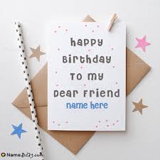 How to write a birthday card. Write Name On Happy Birthday Card For Friend