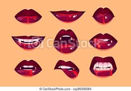 In this new tutorial, i've decided to do an avian. Vampire Mouth With Fangs Set Female Red Lips Vampire Mouth With Fangs Set Female Closed And Open Red Lips With Long Canstock