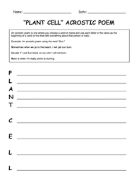 Browse our latest documents for varying perspectives on any topic. Cell Poem Worksheets Teaching Resources Teachers Pay Teachers