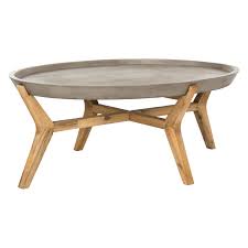Outdoor Safavieh Hadwin Modern Concrete Oval Coffee Table In 2020 Coffee Table Outdoor Coffee Tables Oval Coffee Tables