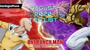 Once you are successful with the initials and decide to stick with the game there will definitely come a time when you would love seeing yourself make progress like never before. One Punch Man The Strongest Tier List August 2020
