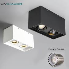 Surface Mounted Led Spotlight Ceiling Lamp Adjustable Downlights Gu10 Led Bulb Ceiling Spot Lamp For Indoor Kitchen Living Room Spotlights Aliexpress