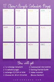 2021 2023 Calendar Indesign Template Clean Simple In 2020 Indesign Templates 2020 Calendar Template Calendar Template