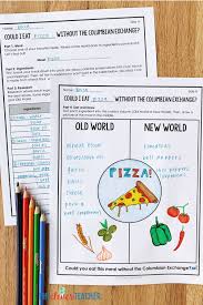 Columbian Exchange Food Project Free Worksheets In 2020 Columbian Exchange Columbian Exchange Activities History Projects