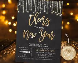 New Year S Eve Party Invitation New Years Party Invite Etsy In 2020 Winter Invitations New Years Eve Invitations New Years Eve Party