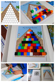 Pyramid Race Unifix Game Part Of The Unifix Cubes Print Play Game Mats Packet Egypt Activities Passover Crafts Egypt Crafts