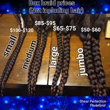 Shop latest hair braiding prices online from our range of hair products at au.dhgate.com, free and fast delivery to australia. Box Braids Sizes And Prices Box Braids Sizes Box Braids Prices Braids