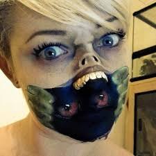 صور مرعبة بالمكياج Dz Fashion Halloween Face Makeup Face Makeup Carnival Face Paint